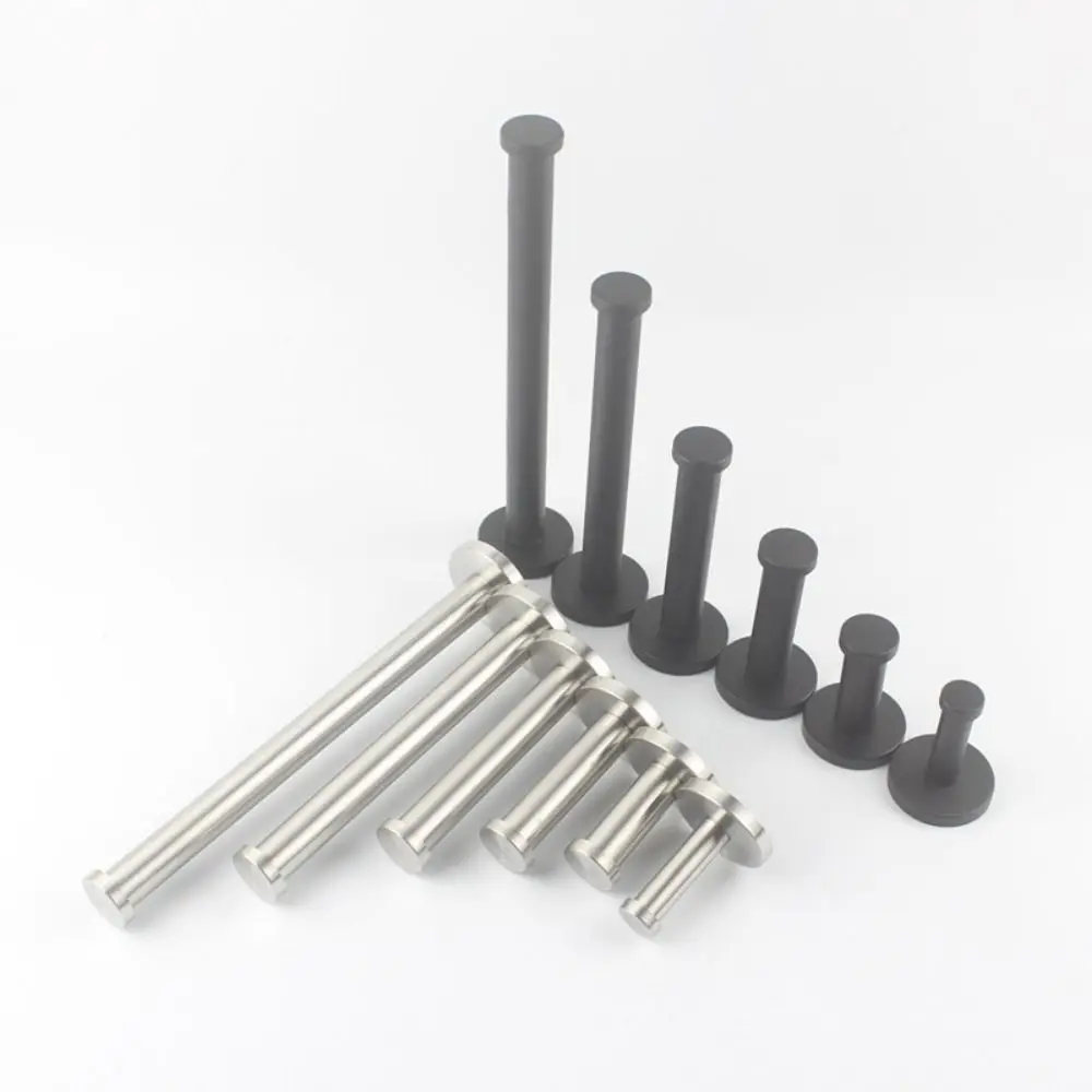 

1Pcs Stainless Steel Single Clothes Hook with Screw Cylindrical Hat Towel Rack Wall Punching Hook Bathroom Hardware Accessories
