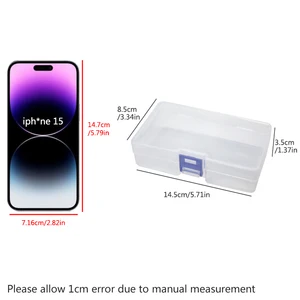 Hộp lưu trữ chặn trong suốt, hộp đối tượng nhỏ, phụ kiện thiết bị câu cá, vật liệu nhựa, 5 PC 8 Nhà tổ chức nhựa mini bán hàng chính - №2