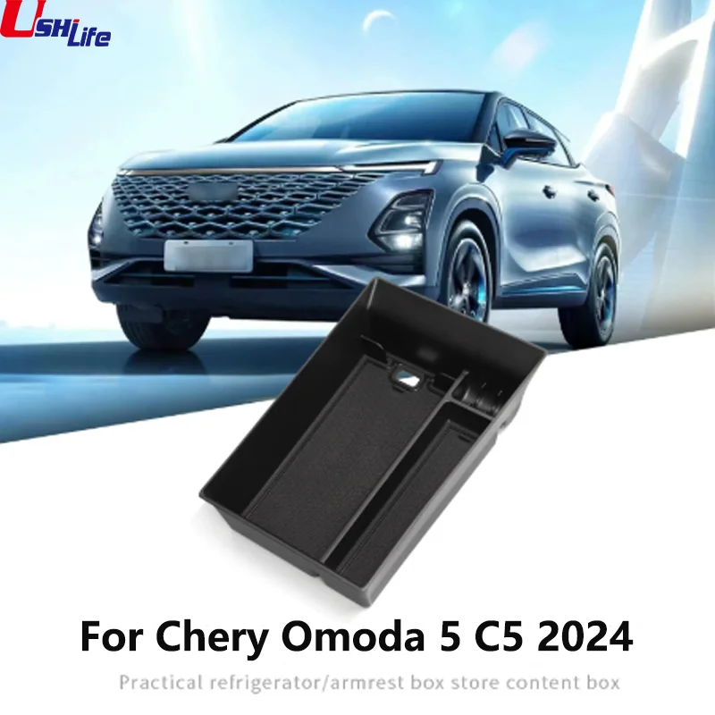 

For Chery Tiggo Omoda 5 OMODA C5 EV 2024 2025 Car Interior Accessories Central Storage Box Pallet Armrest Container Box Cover