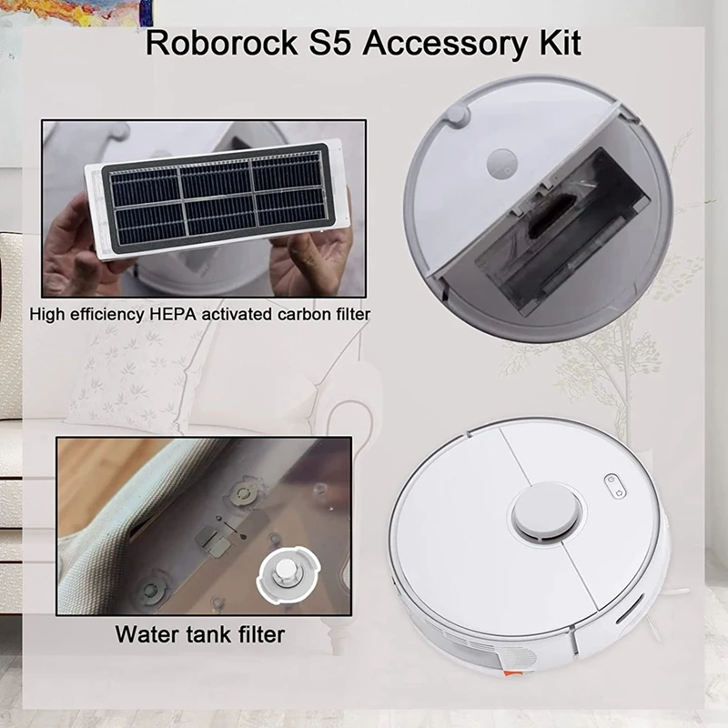 Запасные части для Xiaomi Roborock S4 S5 S6 S6 E4 E20 E25 E35 S50, роботизированный пылесос, основная боковая щетка, фильтры Hepa
