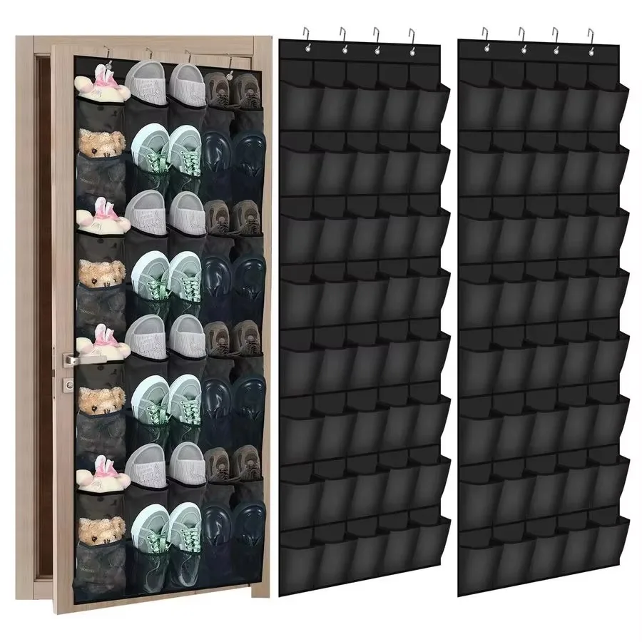 14/24/40 Grids Over The Door Shoe Rack Mesh Pockets Hanging Shoe Organizer For Closet Hanging Shoe Rack Holder