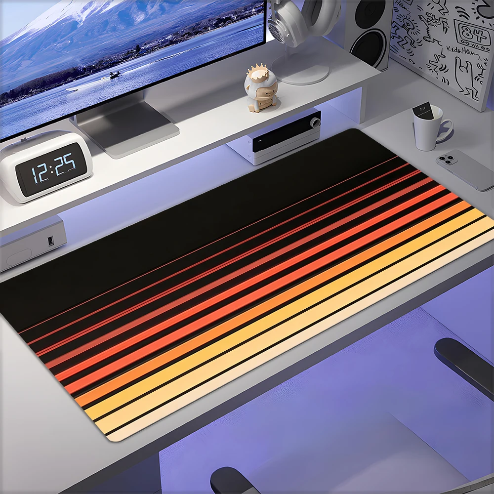 Abstract artistic sunset Mouse Pad Desk Mat with Stitched Edge Anti-slip base mouse pads PC Accessories Keyboard Extended pad