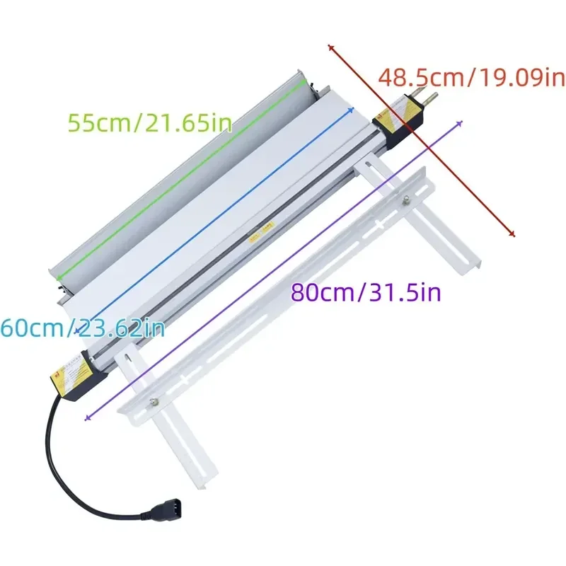 2026 24 inch 600mm Plastic Acrylic Bending Machine for Heat Bending PVC Polycarbonate Sheets with Adjustable Bracket Angle