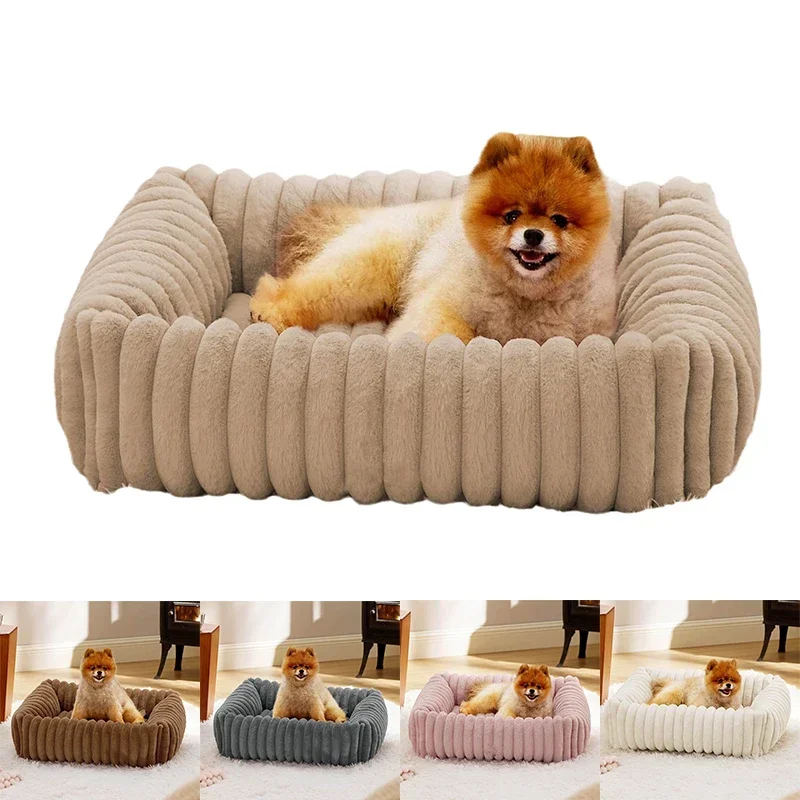 Winter Cat Nest and Dog Nest Removable and Washable Cat Mat Mattress Pet Plush Cushion Soft Non-slip Cat Dog Sofa Mattress House