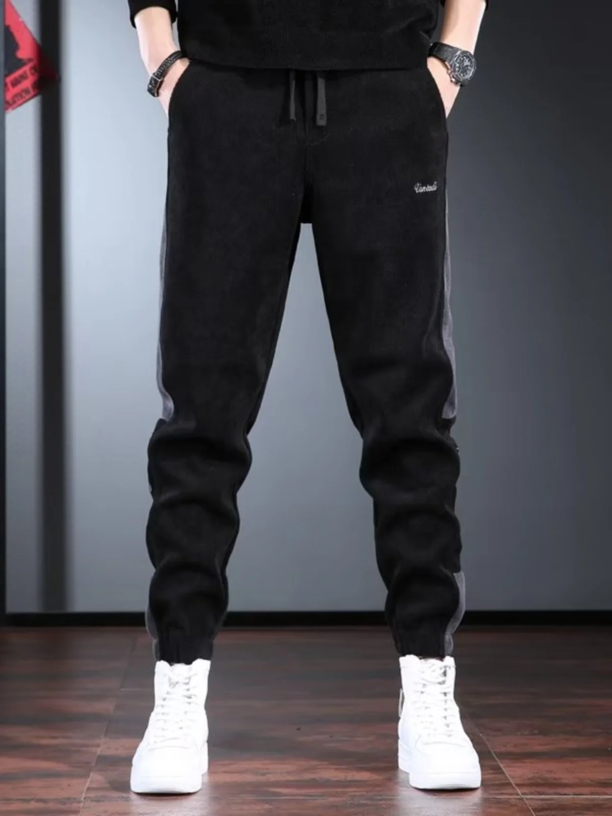 

Мужские повседневные брюки свободного кроя: новинка осени-зимы, молодежные, эластичные, рабочие, универсальные, модные