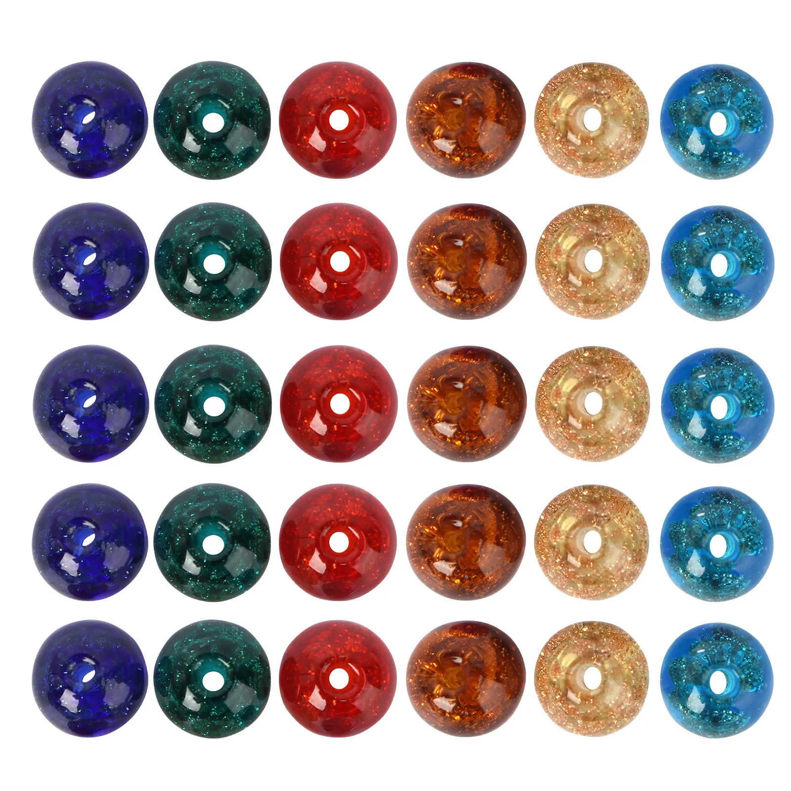 70Pcs Crystal Glass Loose Beads for DIY Jewelry Making Round Spacer Beads with Small Holes Eco Friendly Gentle Texture Craft