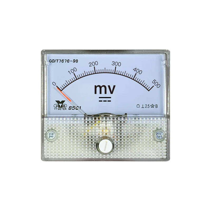 85c1 millivoltmeter 40mv 50mV 75mV 100mV 150mV 200mV 250Mv 300mV 500mv pointer voltmeter installation 56 * 64mm size DC