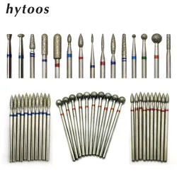 HYTOOS Nail Drill Bits Diamond Cutters for Manicure Cuticle Burr Milling Cutter for Pedicure Nails Accessories Tools