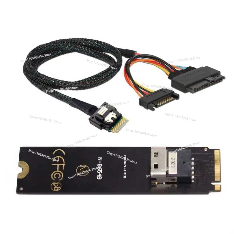 For M.2 To Slimsas NVMe Protocol PCIe4.0 SFF8654 Cable Extension Cabl Extension