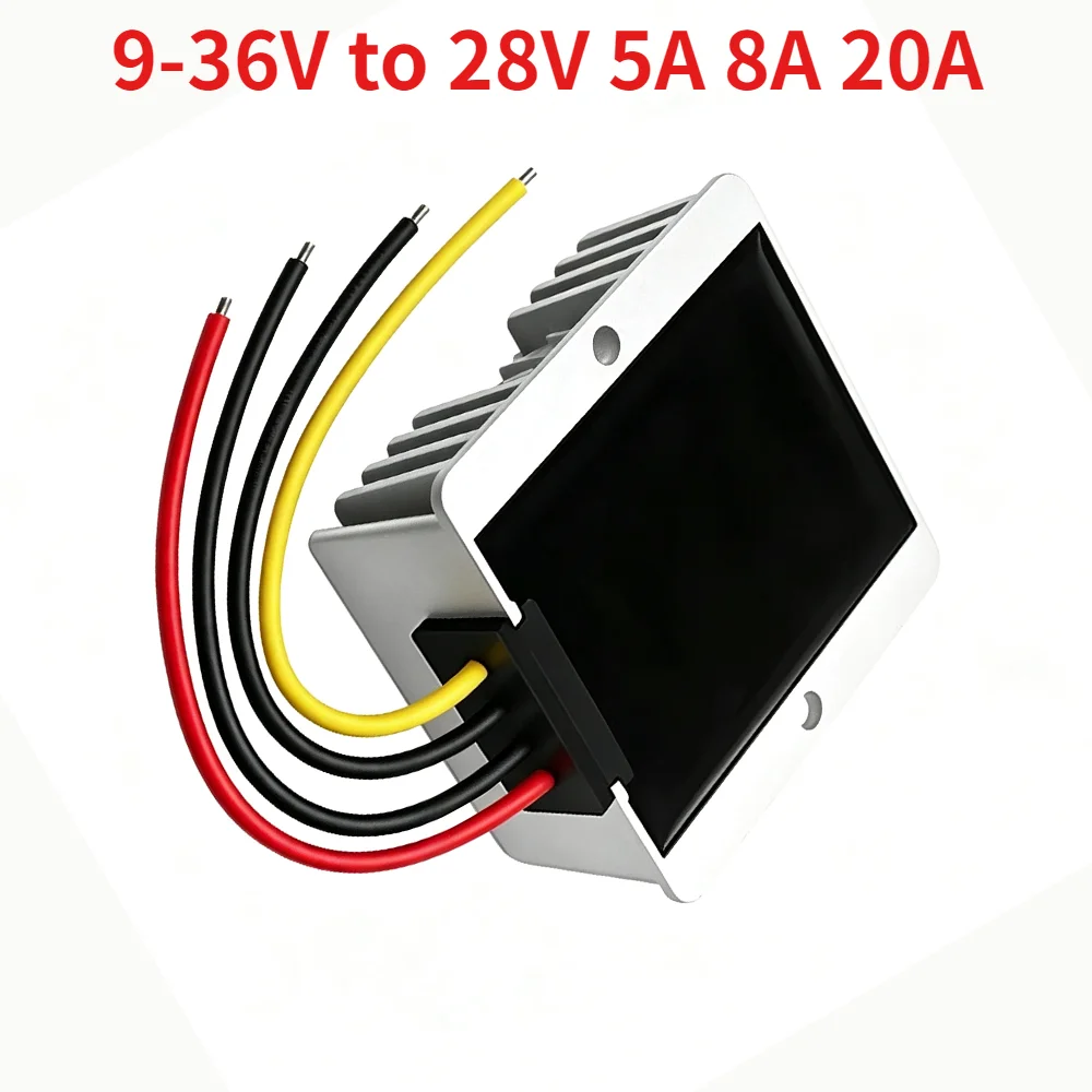 12V 24V to 28V 8A 5A 20A DC DC Charger used for 24V Lead-acid Battery Dual-battery System 9V-36V to 28V Boost-Buck Converter
