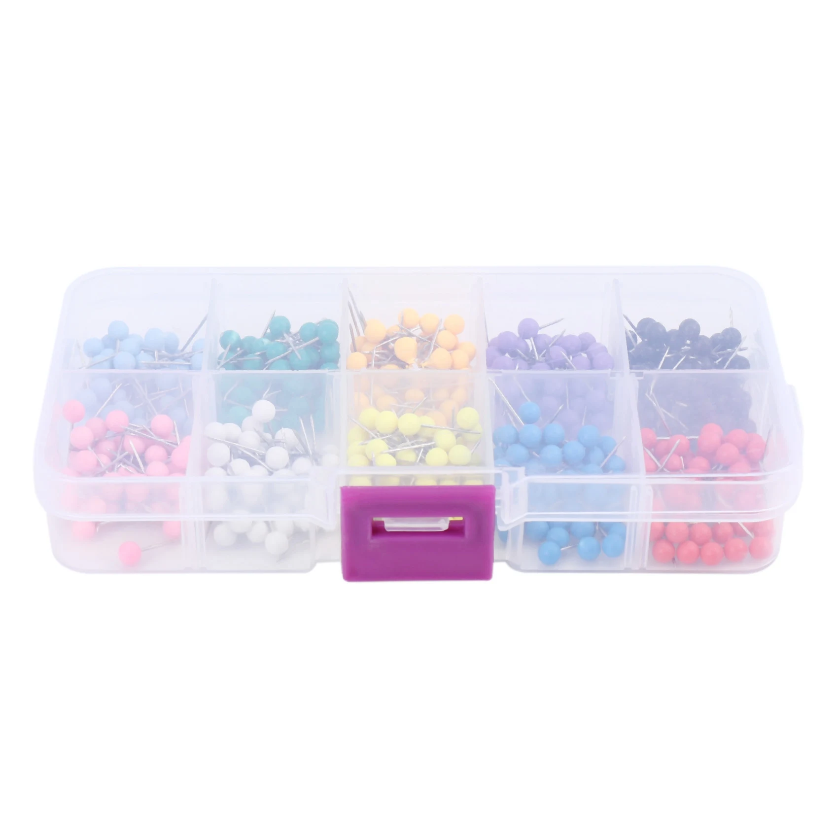 Map Tacks Push Pins Plastic Head with Steel Point, 4mm, 500 Pieces