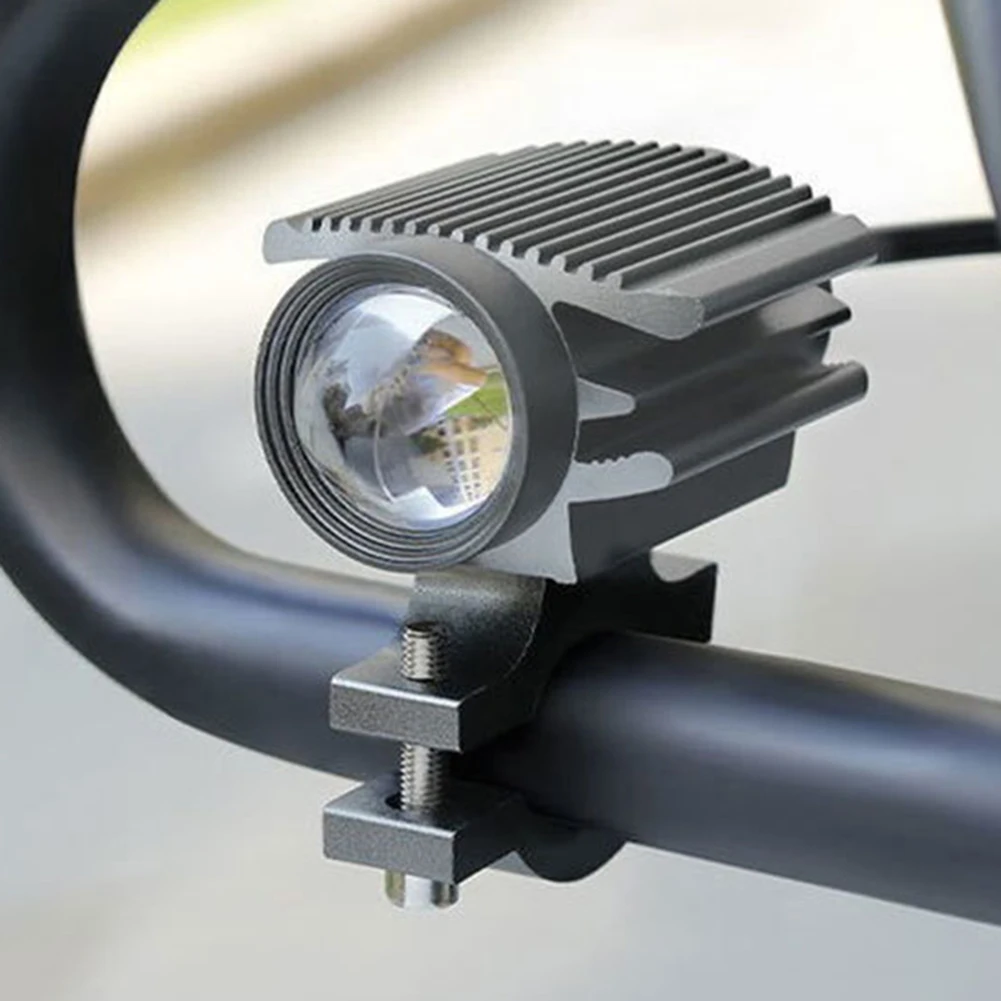 Bicicleta elétrica LED farol 12-80V impermeável frente lâmpada amarelo/branco luz alumínio liga Ebike cabeça luz ciclismo acessórios