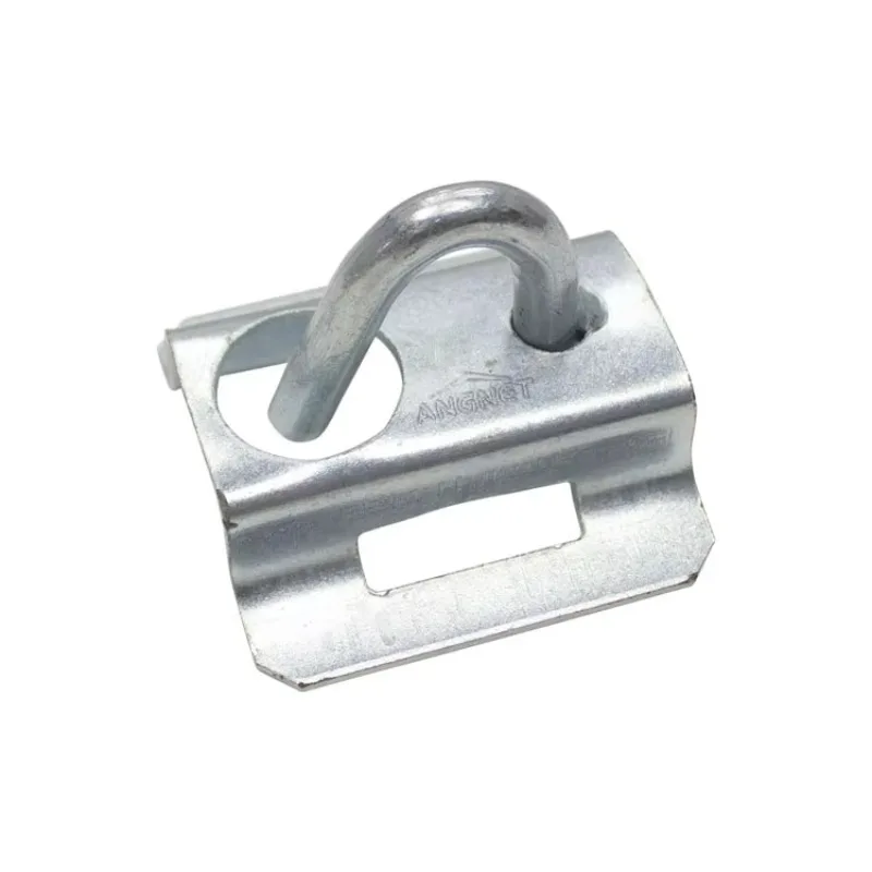 Galvanized Steel Pole Hanger Hook Stable FTTH Drop Wire Clamp Professional Fastening Fitting For Fiber Optic Cable