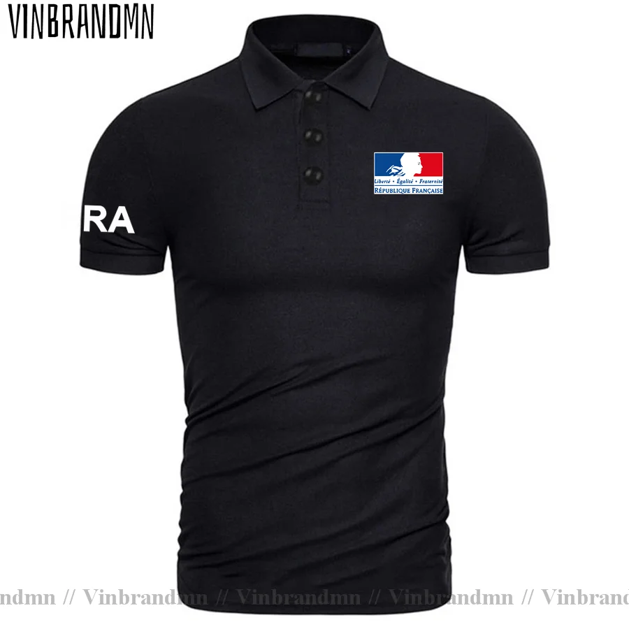 France French Republic FRA FR Polo Shirts Men Short Sleeve New Brand Shirt Country Flag Design 100% Cotton Polo Shirt Hot Sale