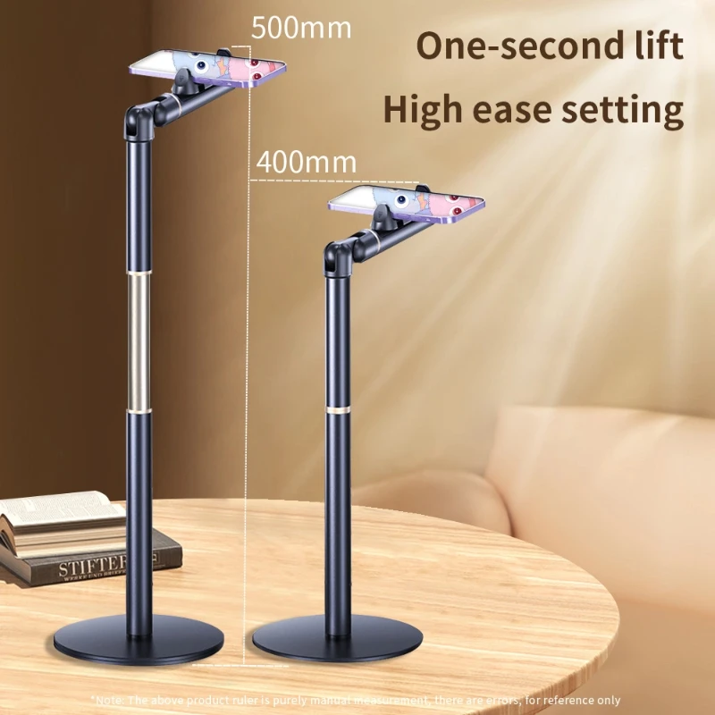 Lazy Livestreaming Foldable Phone Holder Extendable Desktop Overhead Shooting 360degree Rotatable Shooting Phone Magnetic Holder