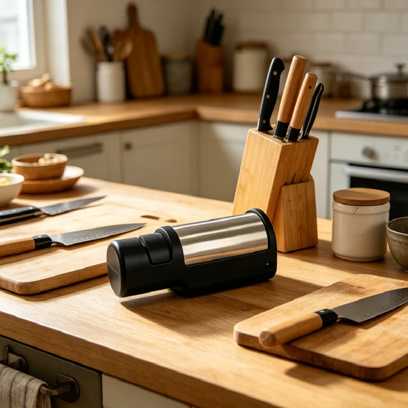 

Electric Knife Sharpener with Removable Diamond Wheel Fast Sharpening Tool for Kitchen Chef Knives & Woodworking Blades