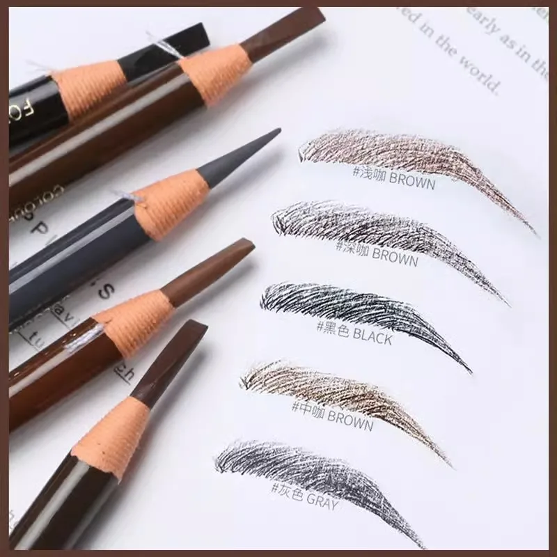 구이Lápiz de cejas Potenciadores de cejas impermeables Cosméticos para cejas de larga duración Tipos profesionales Herramientas de pluma de belleza de colores