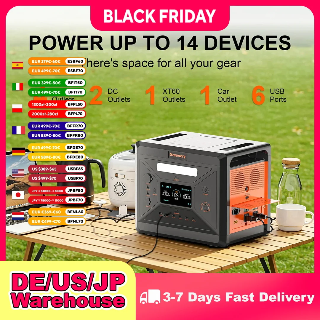 Grün 2304 Wh Elektrischer Generator G2500 Camping 220 V Geräuschloser Balkon Kraftwerk 400 Watt Solarmodule Mobiles Ladegerät Zuhause