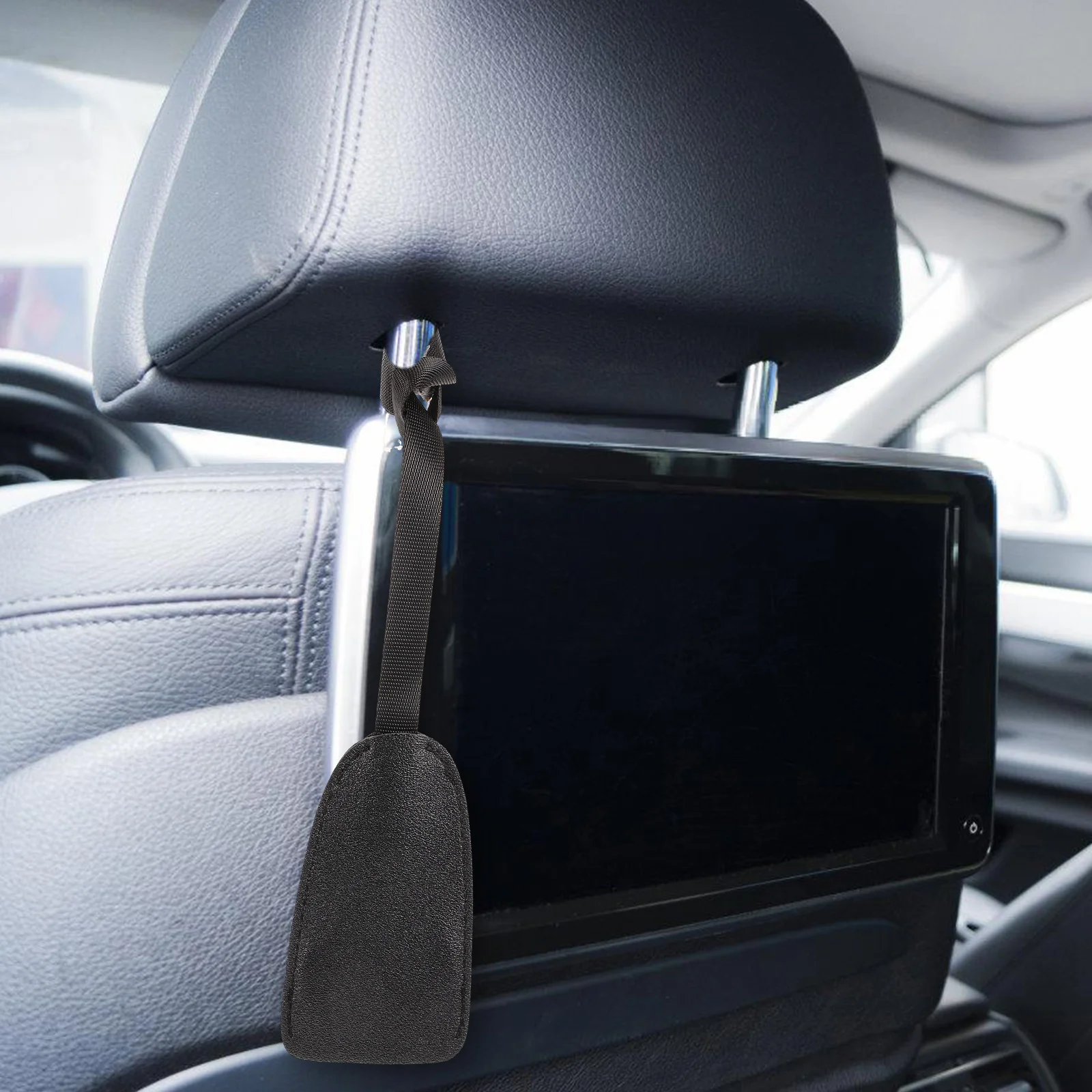 

2 Pcs Car Hook Automotive Seat Back Hooks Multifunction Headrest Storage Microfiber Organizer Office