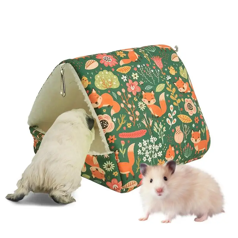 Cute Small Animal Cage Sleeping Bed Hamster House Mini Pet Rabbit Squirrel Winter Warm Nest Comfortable Guinea Pig Nest