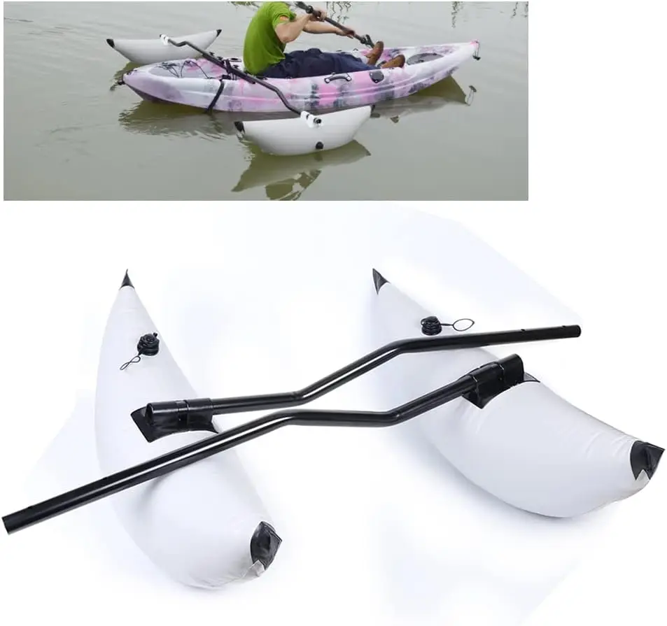 Flotador de agua inflable portátil de buena calidad, estabilizador de barco, estabilizador de equilibrio de Kayak doble, flotador de agua de PVC