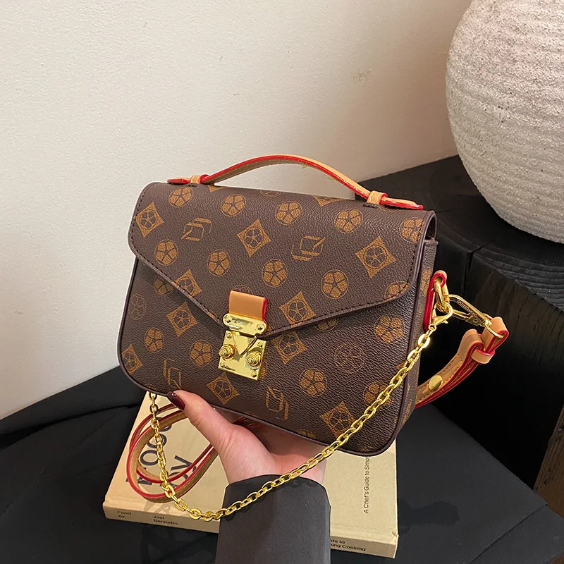 

Винтажная сумка подмышки с монограммой, ретро-кошелек через плечо для женщин, классическая сумка через плечо, вневременная сумка «день-ночь», модная сумка на слинге ​