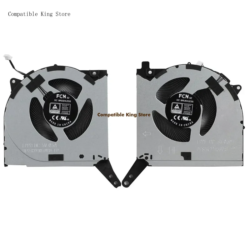 X CPU / GPU Cooling Fan for Lenovo Legion 5 15ARH7 15IAH7 ARH7 IAH7 Y7000P R7000P R7000 2022 Series FPPF FPPD DC5V 0.5A Fan