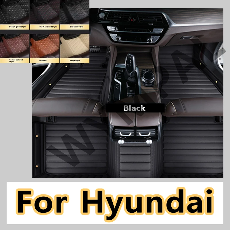 

Luxury Custom Car Floor Mats For Hyundai Veloster Santa Fe Nexo Getz Sonata Sonata i20 i40 Wagon Starex Accent car accessories