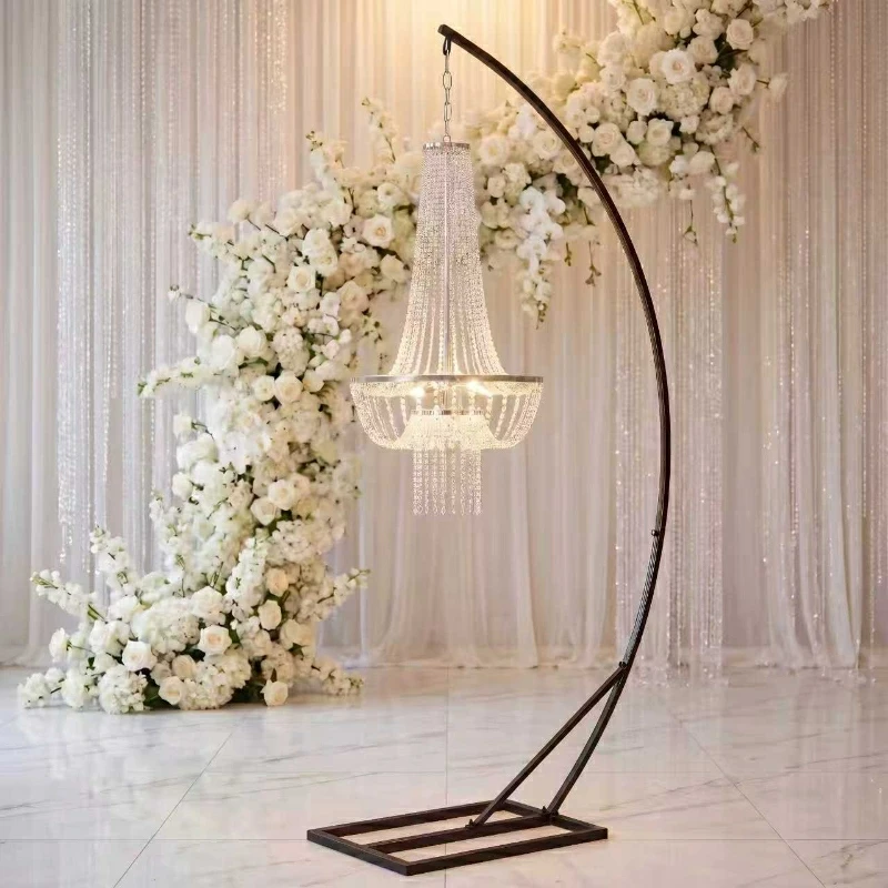 

4pcs Korean Style Large Acrylic Ceiling Pendants with Pearl Decorations for Wedding Stage Background Props Events