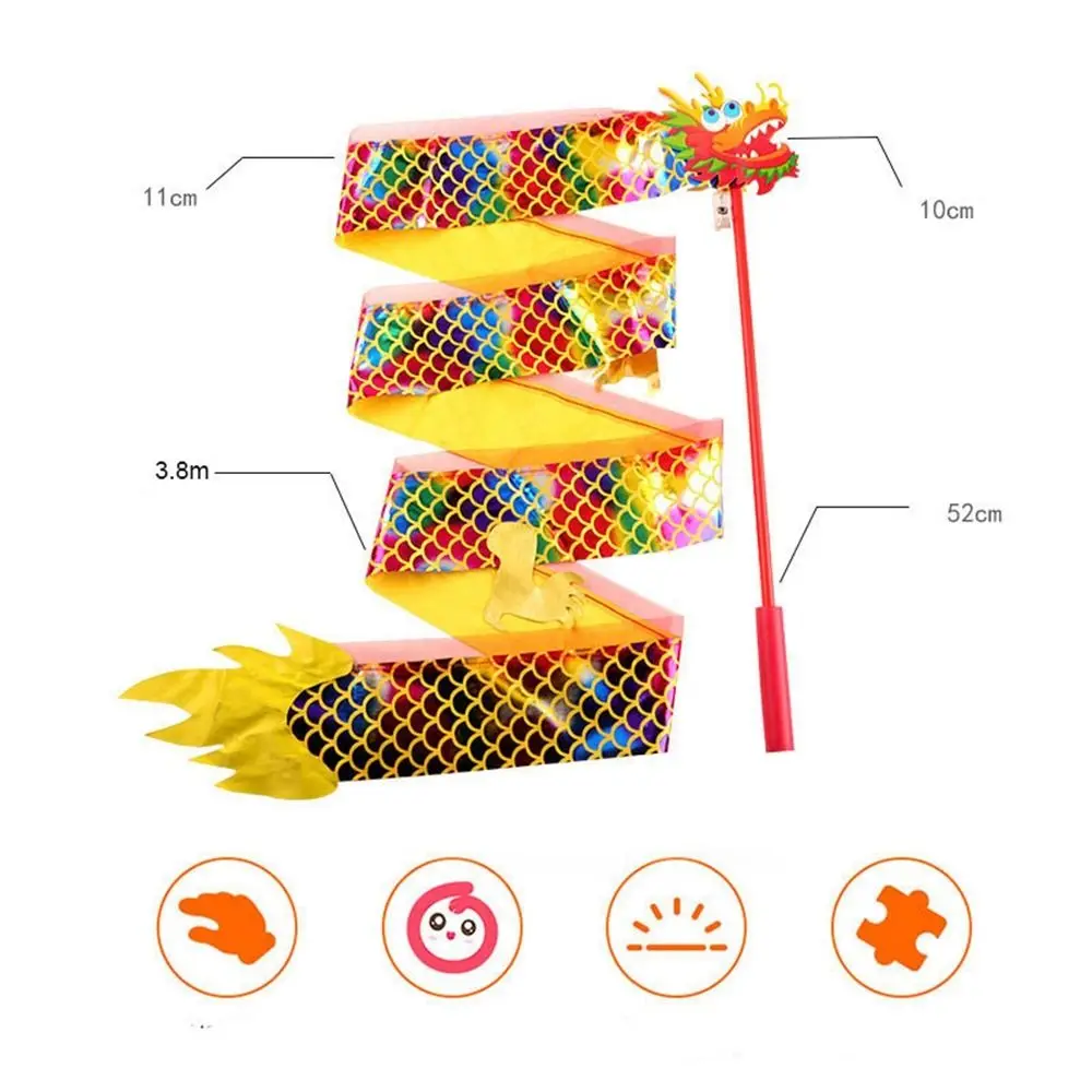 ริบบิ้นเต้นรำลายทางสีสันสดใส หลายแบบ ขนาด 1/2 เมตร สำหรับศิลปะการเต้นรำ ยิมนาสติก บัลเลต์ ยิม รำมังกร รำโคมไฟ