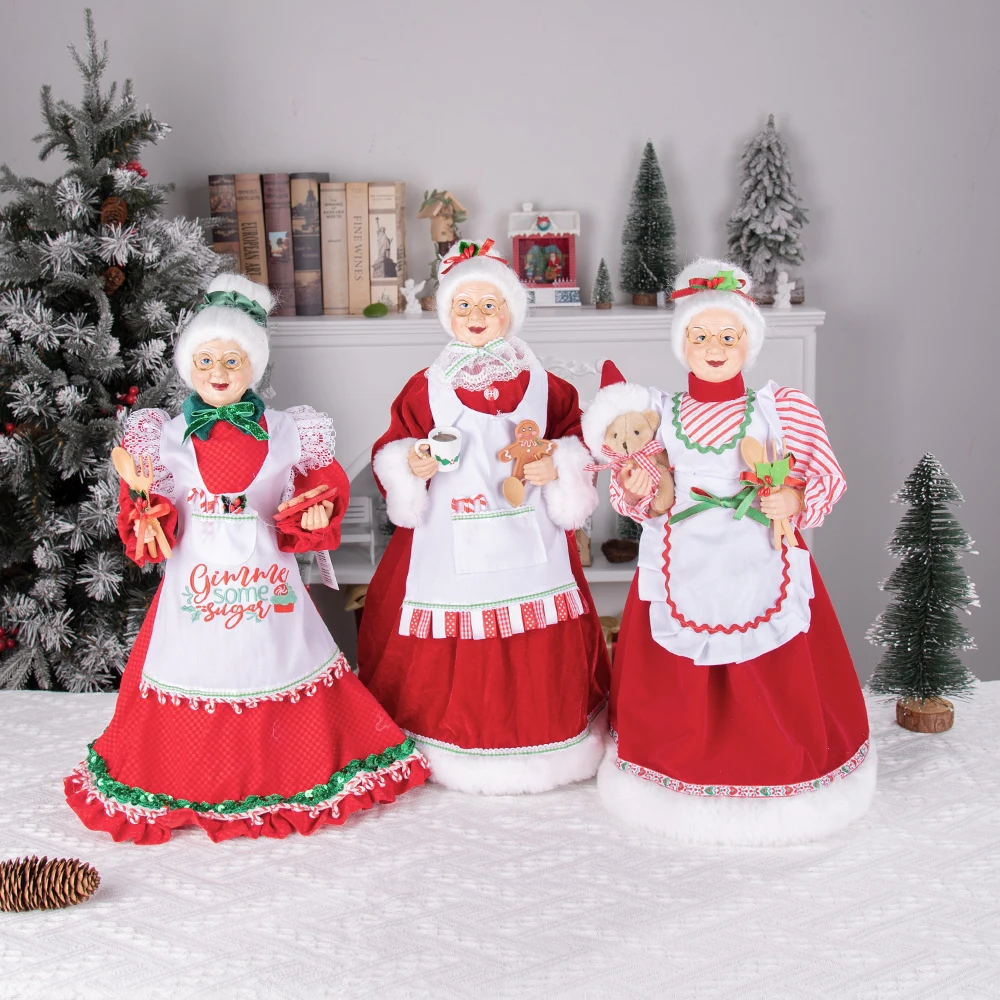 

2024 New Santa Claus Dolls Grandma Xmas Pendants Merry Christmas Tree Decor for Home Kids Naviidad Presents Noel Gifts Natal