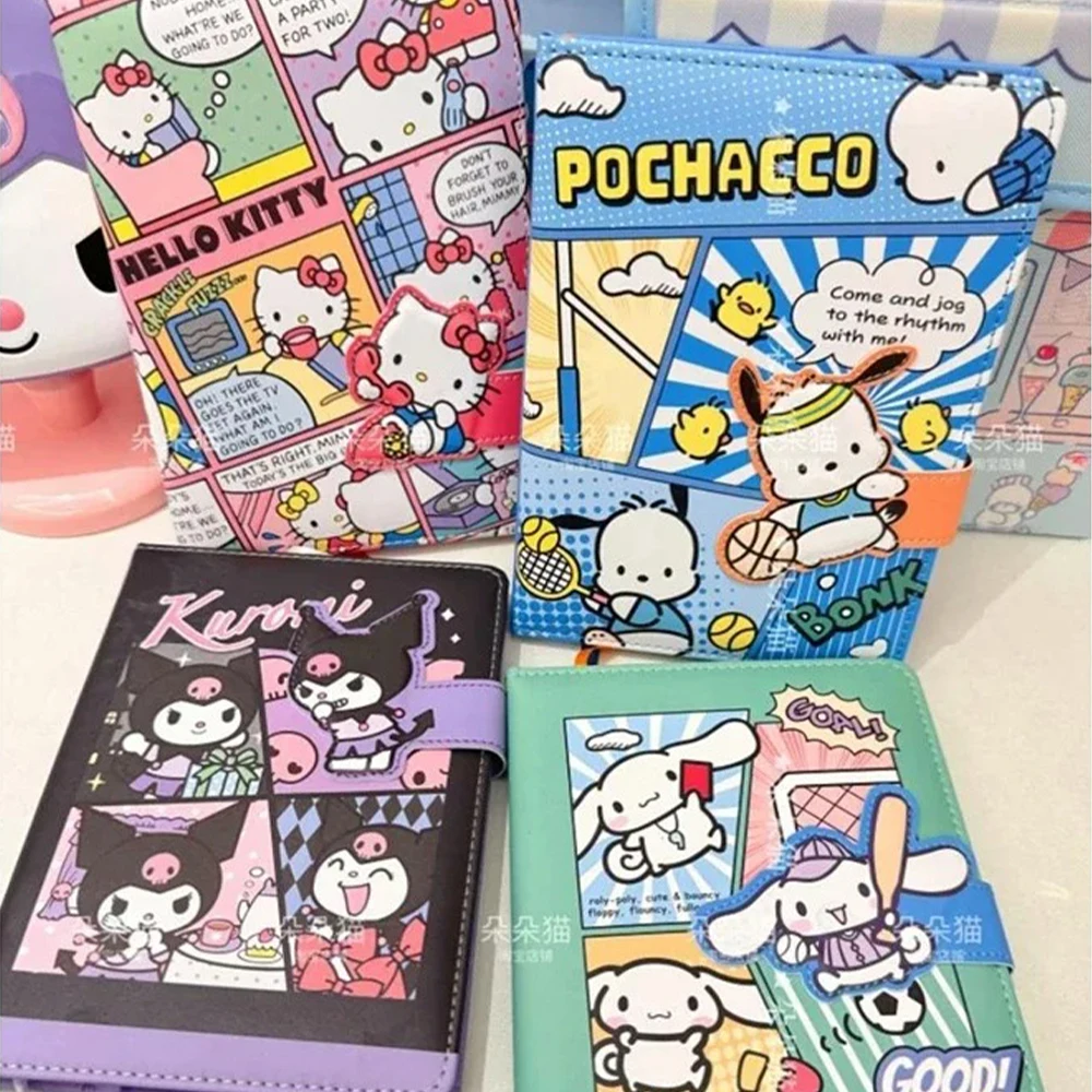 Sanrio Cute Notebook Hello Kitty Kawaii Notepad Color Page Diary Cartoon Notepad School Supplies Stationery Girls Gift