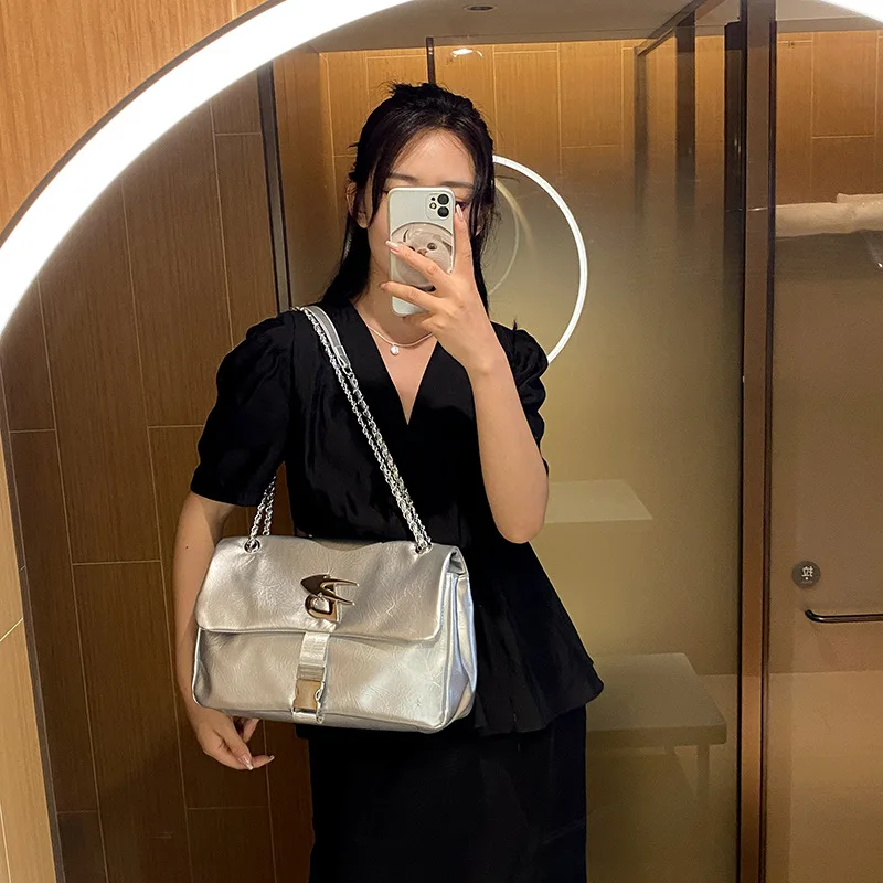 Women's Soft Leather Luxury Chain Tote Bag Fashion High Quality Crossbody Designer Shoulder Bags For Women