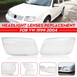 2Ppc Left & Right Car Headlight Lens Cover Replacement For VW Jetta Bora MK4 1999 2000 2001 2002 2003 2004 2005 Head Lamp Covers