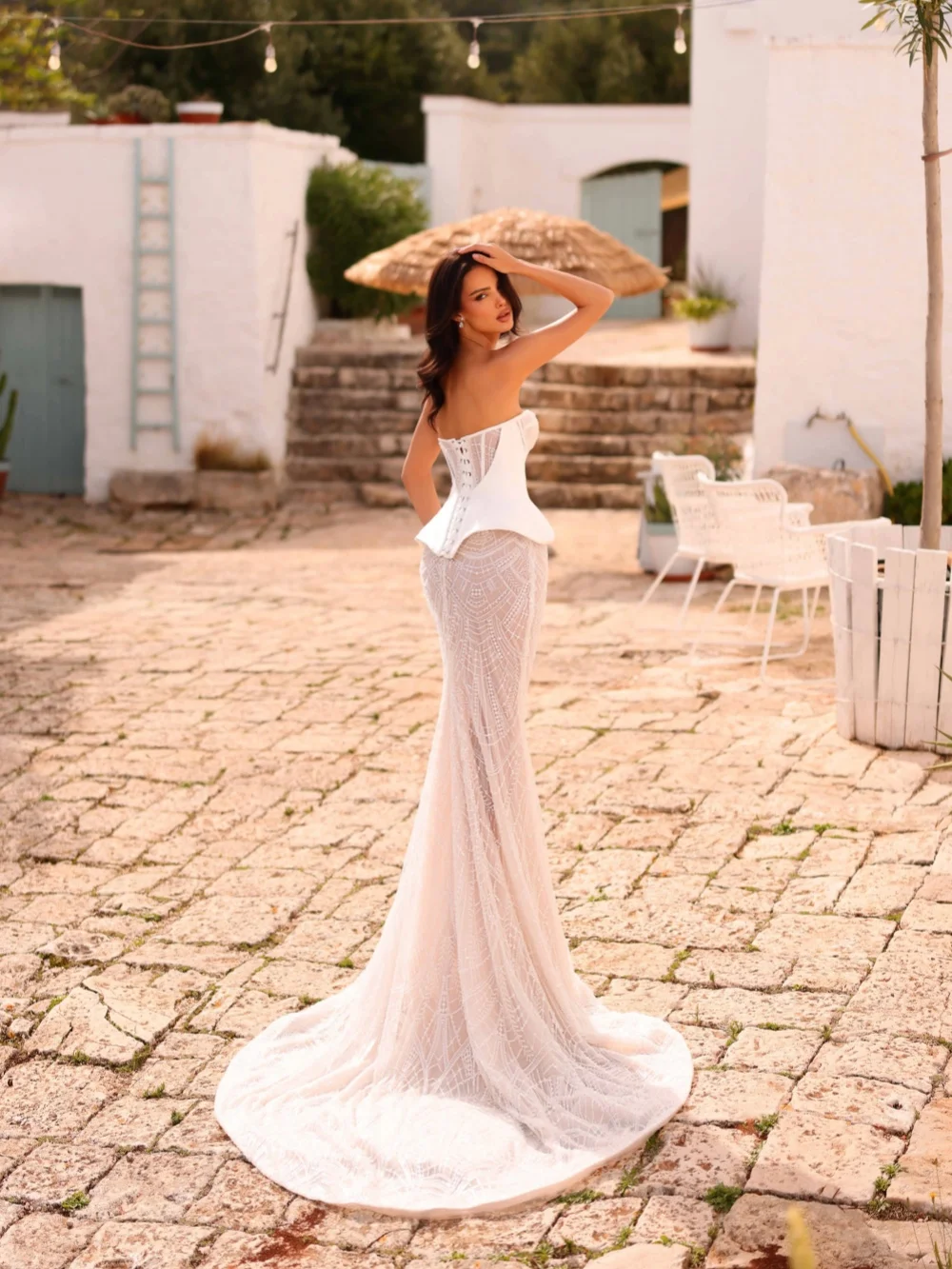 Structured Corset Beaded Wedding Dress Luxurious Sweetheart Neck Bridal Gown Customzied Dazzling Mermaid Dresses For Bride
