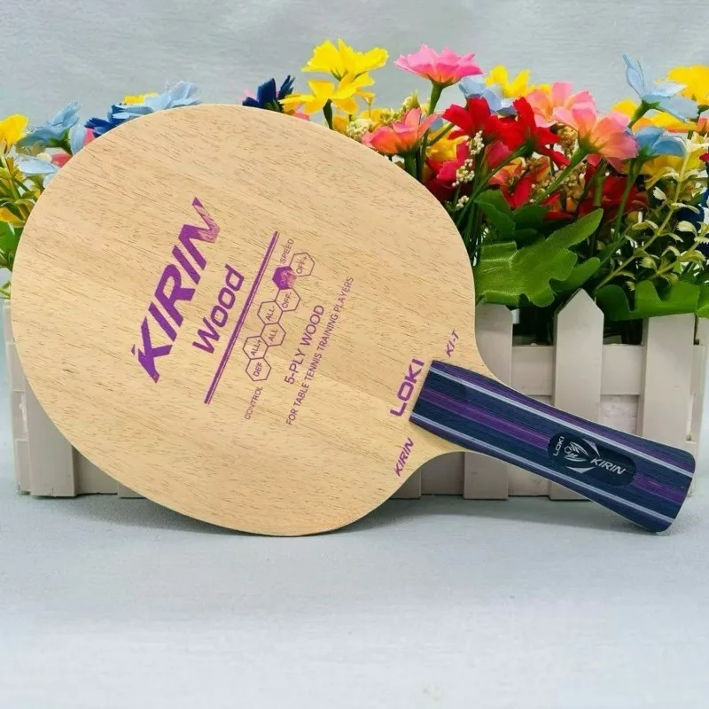 

LOKI-Kirin Table Tennis Racket Bottom Plate, Pure Wood Training Bottom Plate, Arc Circle Fast Attack, K1-T