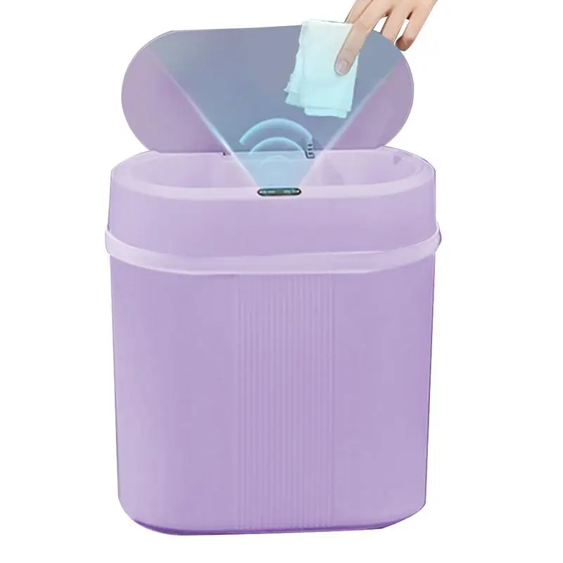 Automatic Trash Can Slim Trash Bin Motion Sensor Trash Bin Space-Saving Slim Garbage Bin Large Capacity Motion Sensitive Kitchen