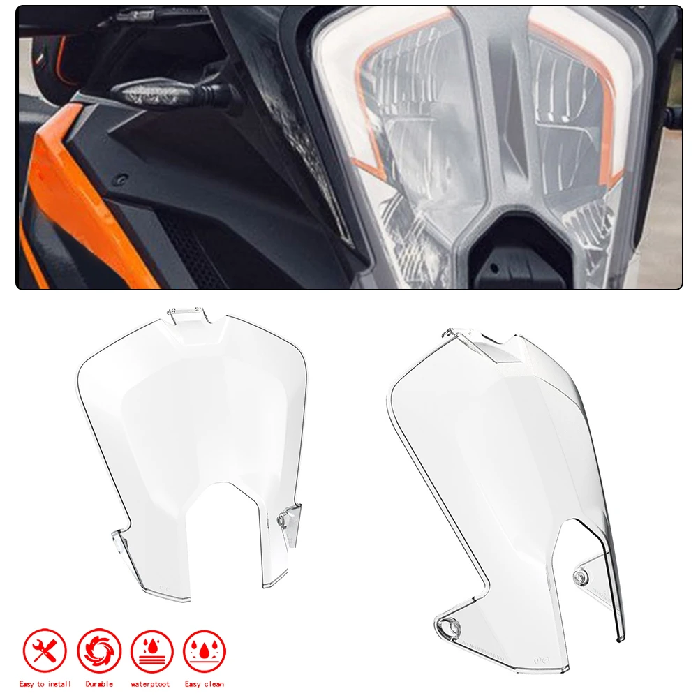 Motorcycle For 1290 Super Adventure R S 2021 2022 2023 R S Front Head Light Protection Acrylic Headlight Protector Guard Cover