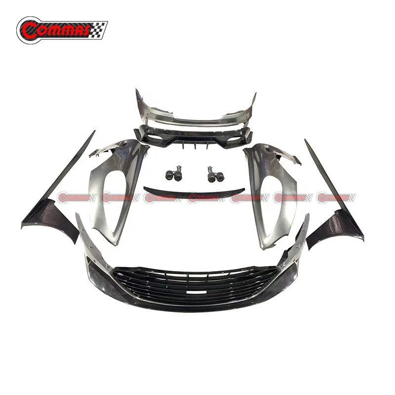 New Arrival Fiberglass Body Kit For Aston Martin DB9 Update DBS Model Front Rear Bumper Side Fenders Bodykit