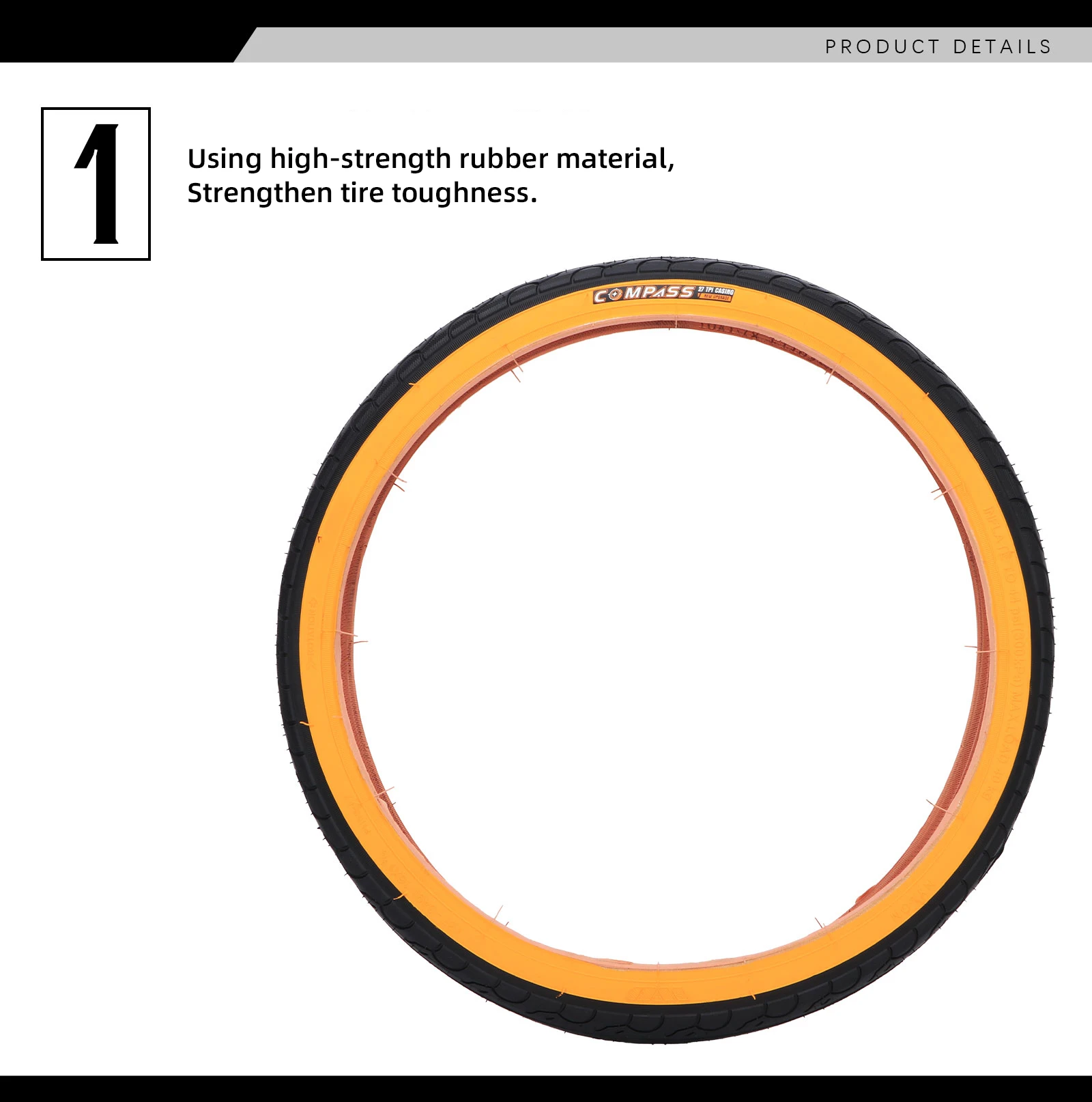 Folding Bicycle Tire 349 16" Bicycle Rubber Yellow Edge Tire 406/451 BMX 20 Inch Bicycle Tire