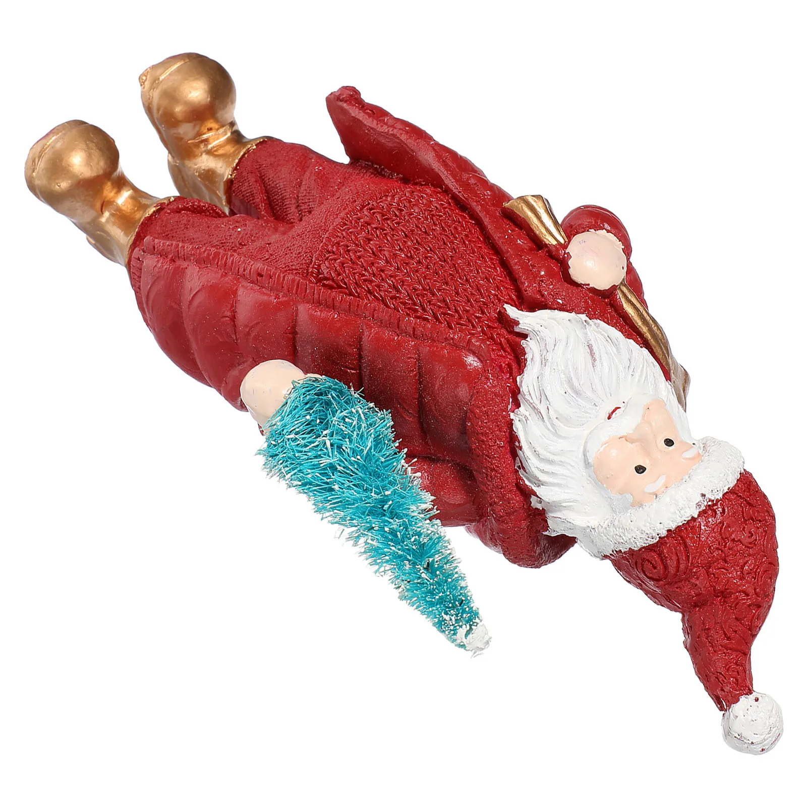 

Santa Claus Resin Statue: Detailed Christmas Table Centerpiece for Living Room Desk Shelf Holiday Party Christmas Decor