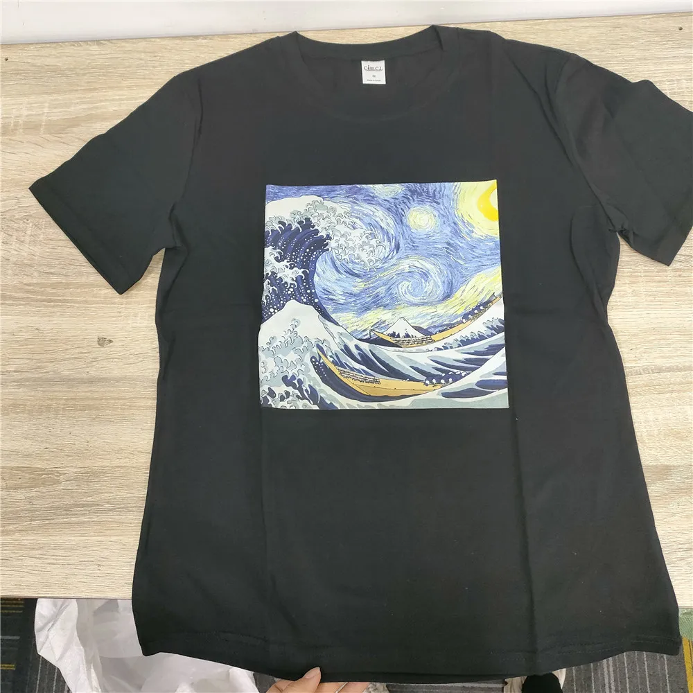 CLOOCL Fashion Animals Cotton T-shirts Funny Dog Guitar Sticker Printed T-shirt  Adult Teens Summer Short Sleeve Shirts Tops