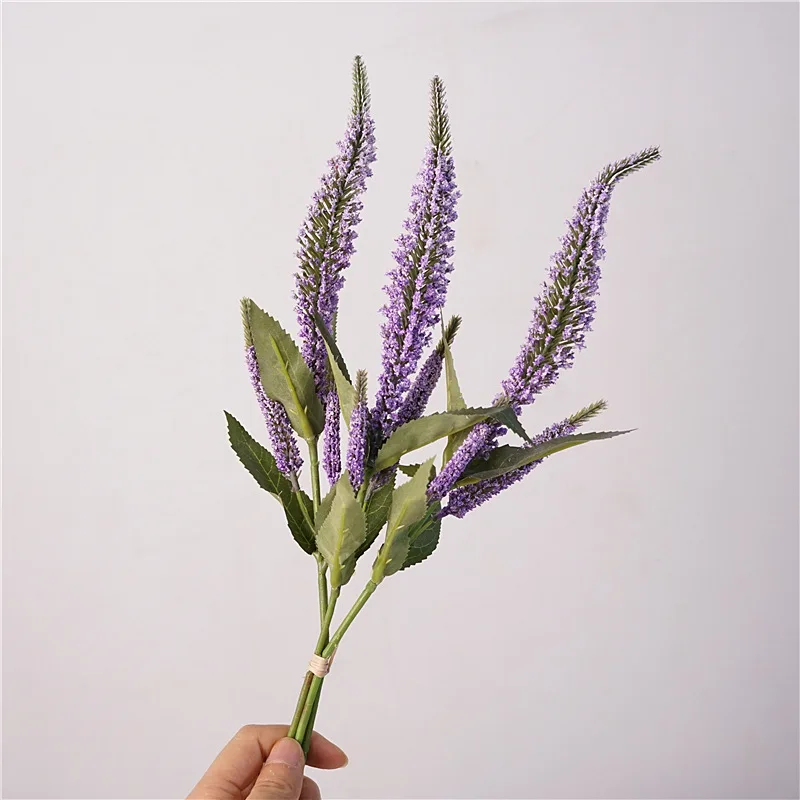 15 unids/lote de flores artificiales de alta calidad, ramo de lavanda, decoración de boda, ramos de novia, decoración del hogar, mesa de fiesta Floral