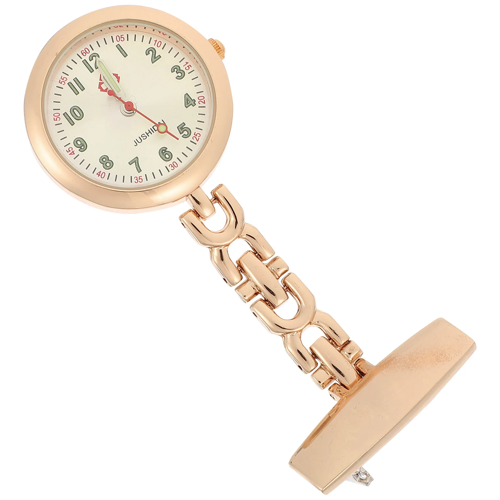 

Luminous Pocket Watch For Nurse Glow In The Dark Alloy Chest Watch Clip Portable Doctor Nurse Supplies