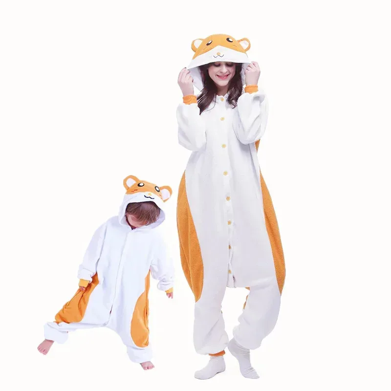 l2025l nuevos niños hámster dibujos animados Cosplay Onesies unicornio niños bebé Animal pijamas de Halloween niños niñas lindo H fy1;
