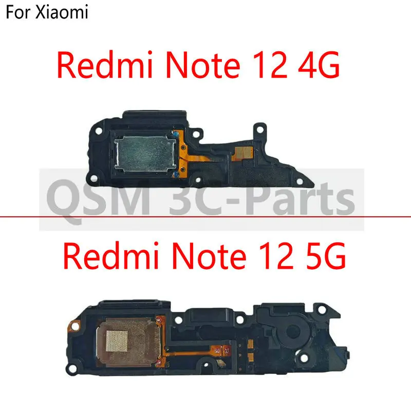 

Для Xiaomi Redmi Note 12 4G 5G: Задний модуль звонка/громкоговоритель, гибкий кабель динамика, запасные части для замены звонка