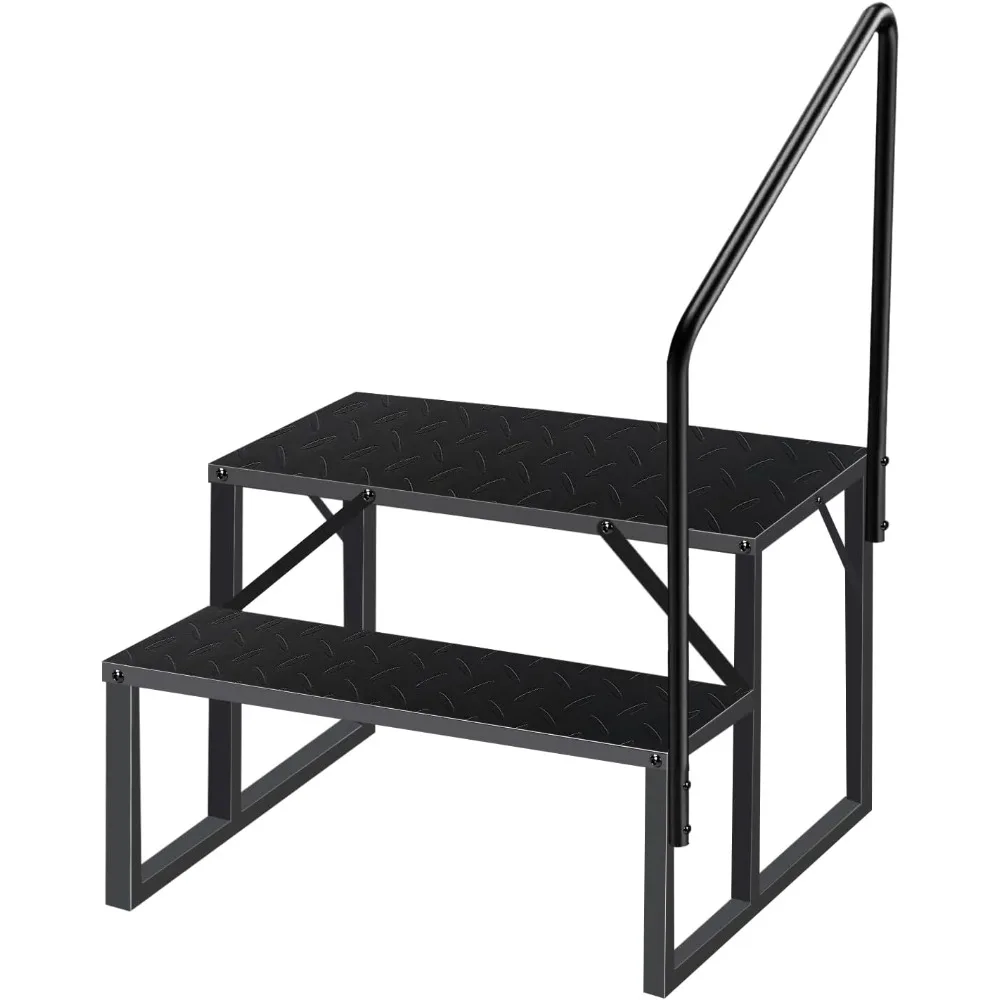 

Step Ladder, Step Stool with Handle, Heavy Duty Pool Ladder Above Ground 660Lbs, Camper Steps Outdoor Steps RV Stairs for Reachi