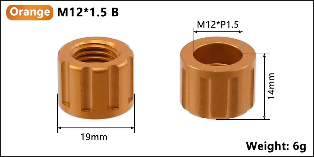 Heppe fahrrad durch achse mutter schraube fahrrad durch achse end kappe fahrrad naben rohr welle spieß kappen für p1.0/1,5 durch alxe mehrfarbig – Detail 14