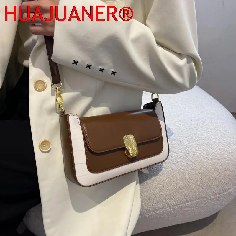 Bolso cruzado de piel sintética con solapa para mujer, bandolera pequeña de diseñador, tendencia de invierno, novedad