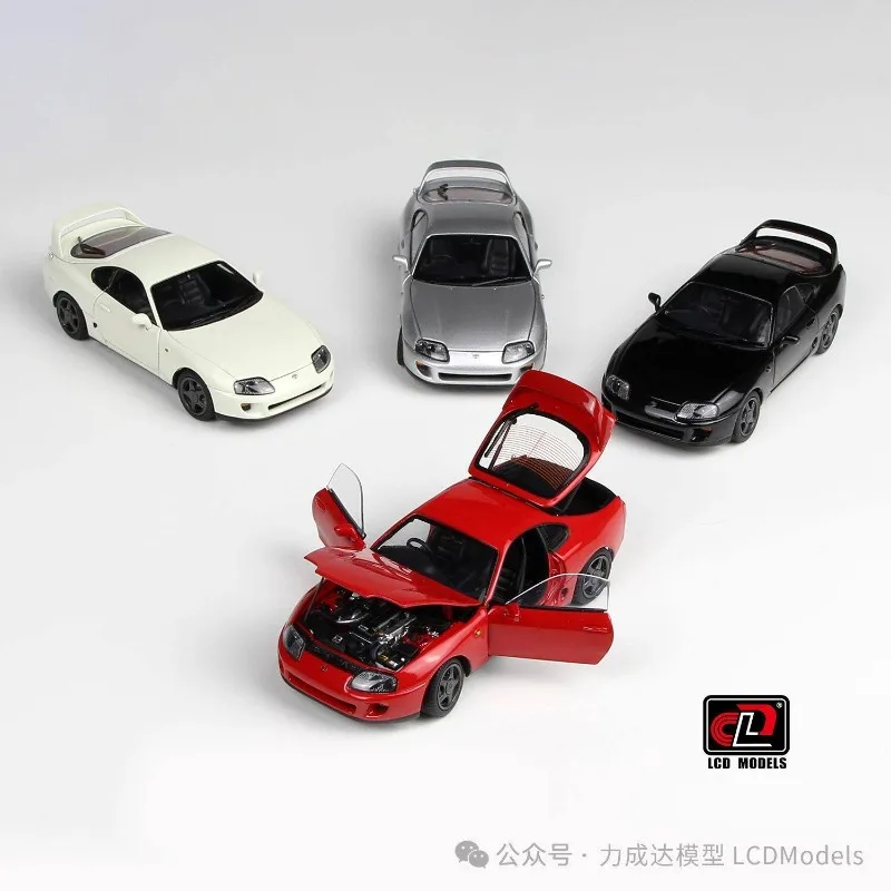 LCD Model 1/43 Toyota Supra A80 Cast Alloy Static Full-Open Car Model, Boys' Toy Adult Collection Decoration Item.